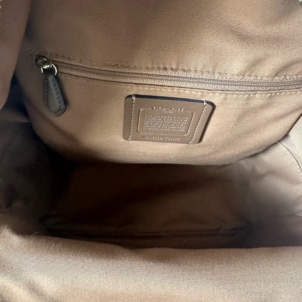 Coach Ivory Mini Backpack with Gold Accents / Bifold Wallet Included - Picture 6 of 16